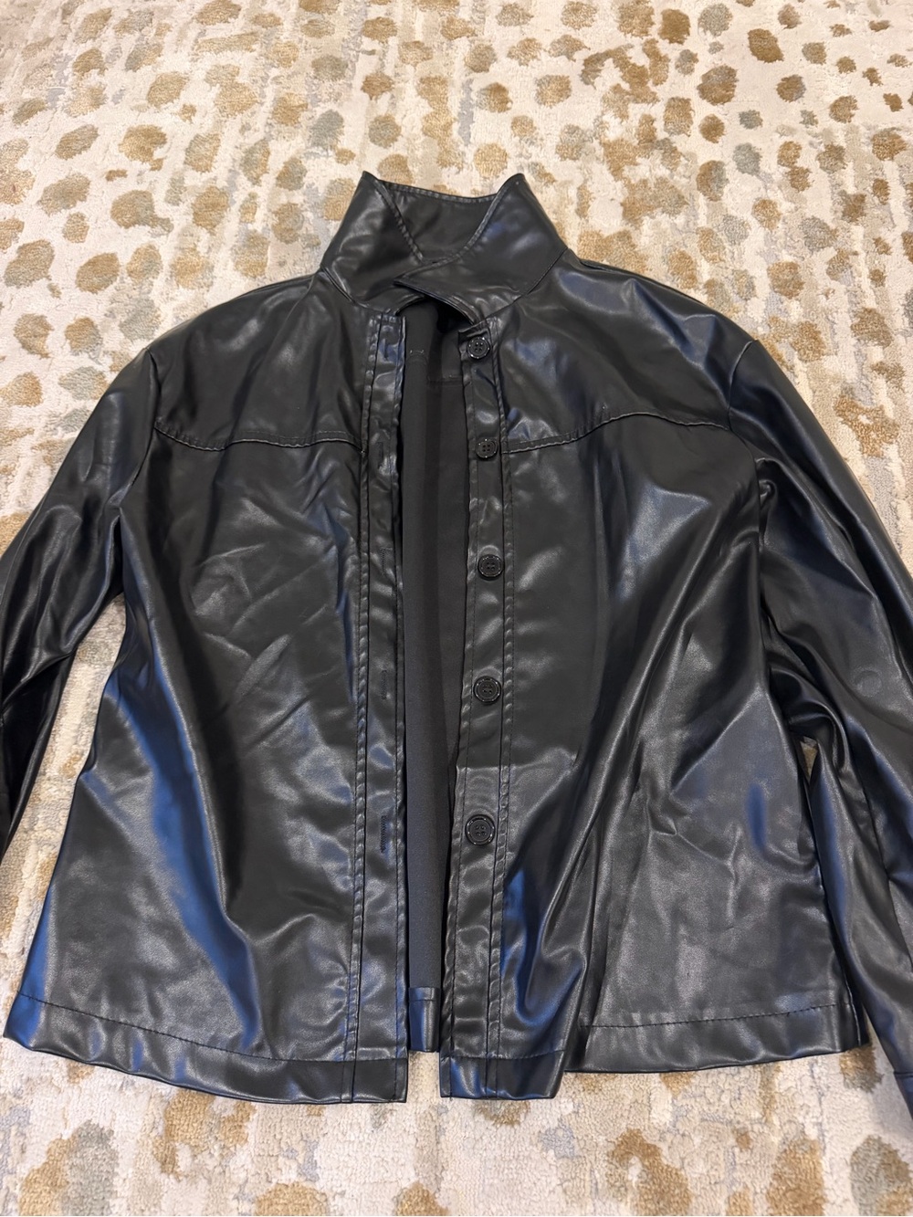 Classic Black Women’s Faux Leather Jacket
